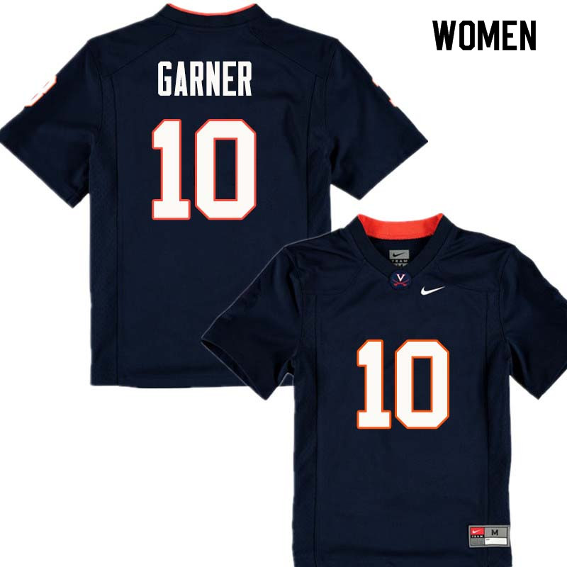 Women #10 Kirk Garner Virginia Cavaliers College Football Jerseys Sale-Navy - Click Image to Close